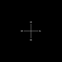 SL/SR-Fadenkreuz weiß – Design auf Schwarz