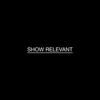 SHOWRELEVANT-Logo weiß – Design auf Schwarz