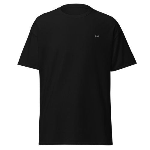 AAA Shirt in Schwarz mit AAA-Motiv – Frontansicht