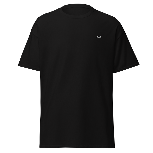 AAA Shirt in Schwarz mit AAA-Motiv – Frontansicht